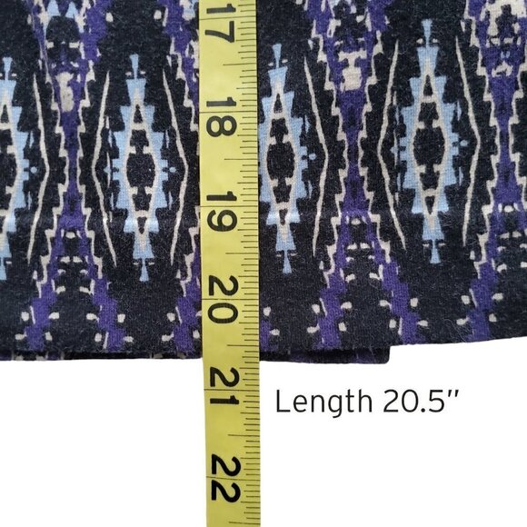 J Jill Blue Skirt Cotton / Modal knit with Multi Print Size M - Picture 13 of 14